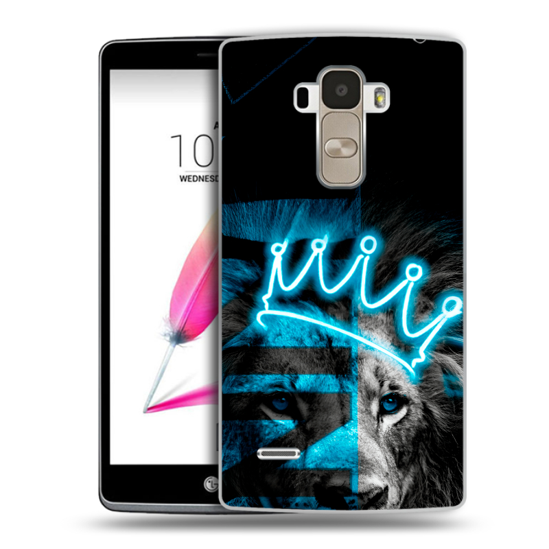 Силиконовый чехол на LG G4 Stylus с принтом Король лев Силиконовый чехол на LG G4 Stylus с принтом Король лев