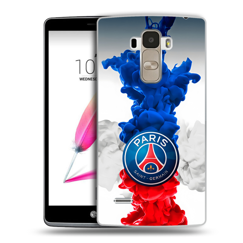 Силиконовый чехол на LG G4 Stylus с принтом PSG ПСЖ Силиконовый чехол на LG G4 Stylus с принтом PSG ПСЖ