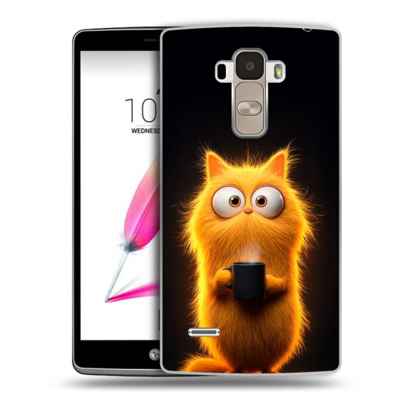 Пластиковый чехол на LG G4 Stylus с принтом Смешной кот Пластиковый чехол на LG G4 Stylus с принтом Смешной кот