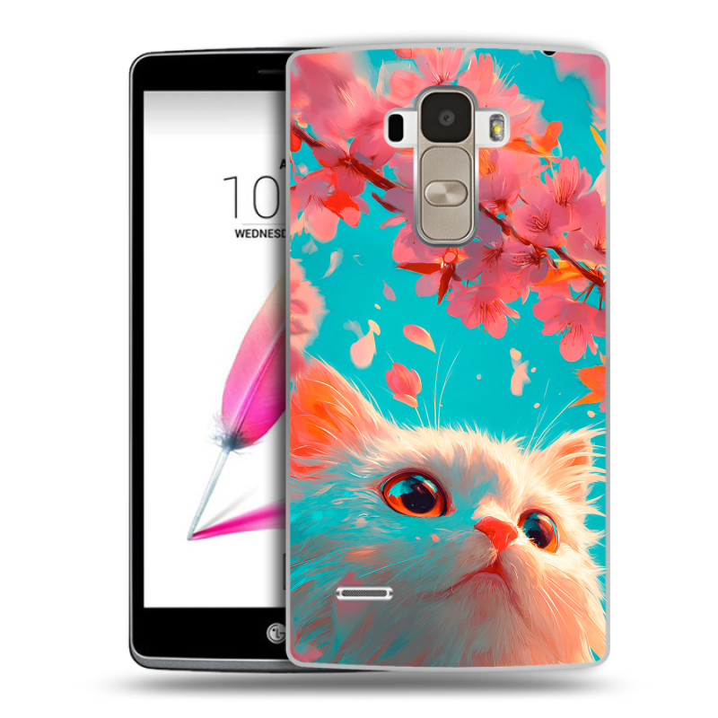 Пластиковый чехол на LG G4 Stylus с принтом Красивый кот Пластиковый чехол на LG G4 Stylus с принтом Красивый кот