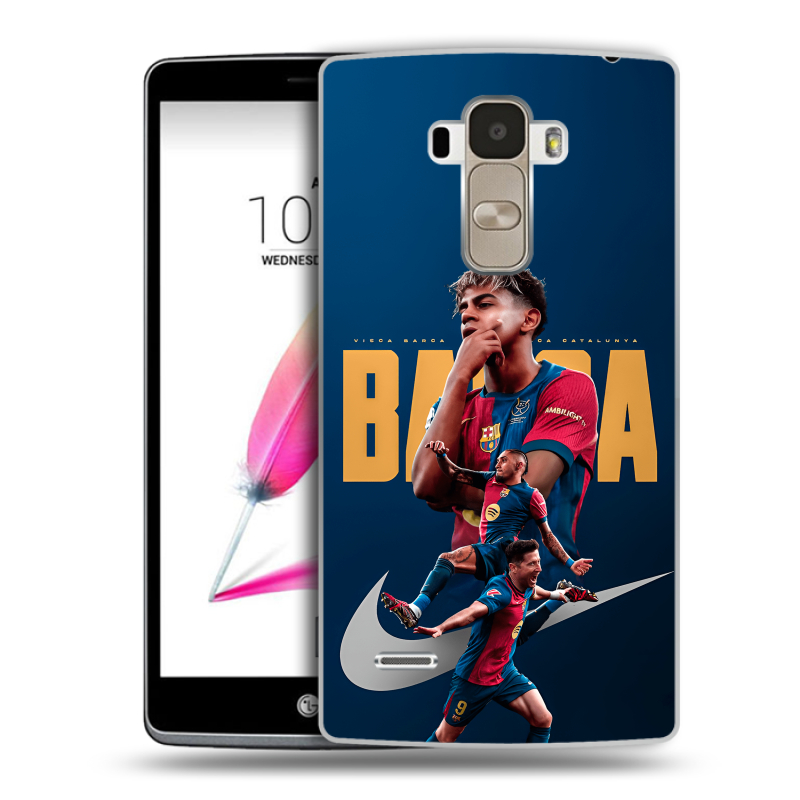 Силиконовый чехол на LG G4 Stylus с принтом Барселона Barca Yamal Силиконовый чехол на LG G4 Stylus с принтом Барселона Barca Yamal