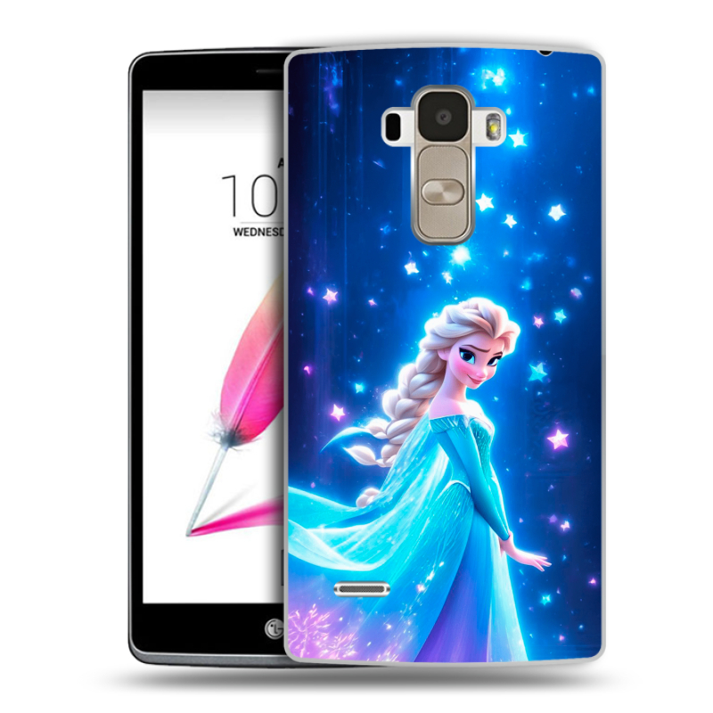 Силиконовый чехол на LG G4 Stylus с принтом Холодное сердце Frozen Силиконовый чехол на LG G4 Stylus с принтом Холодное сердце Frozen