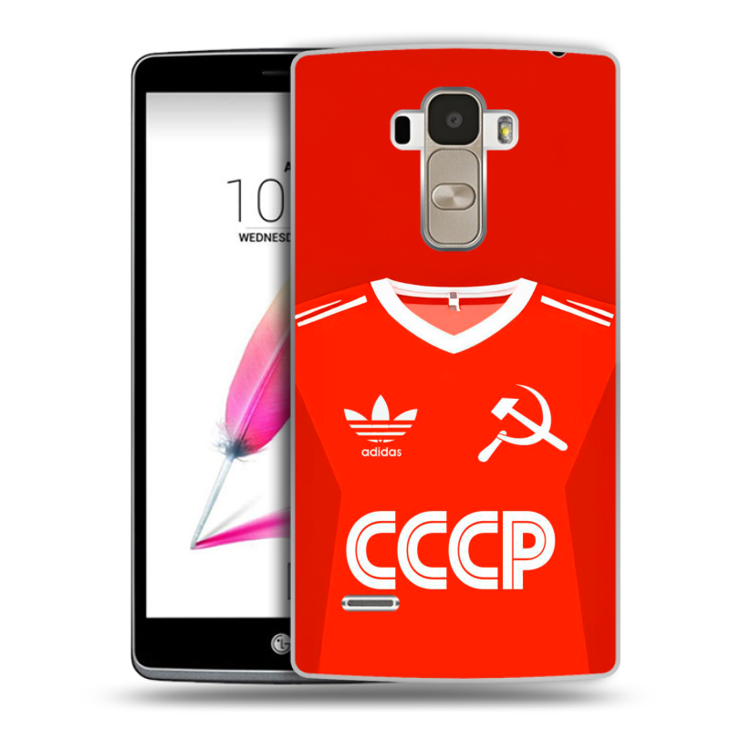 Силиконовый чехол на LG G4 Stylus с принтом Флаг Герб СССР Силиконовый чехол на LG G4 Stylus с принтом Флаг Герб СССР