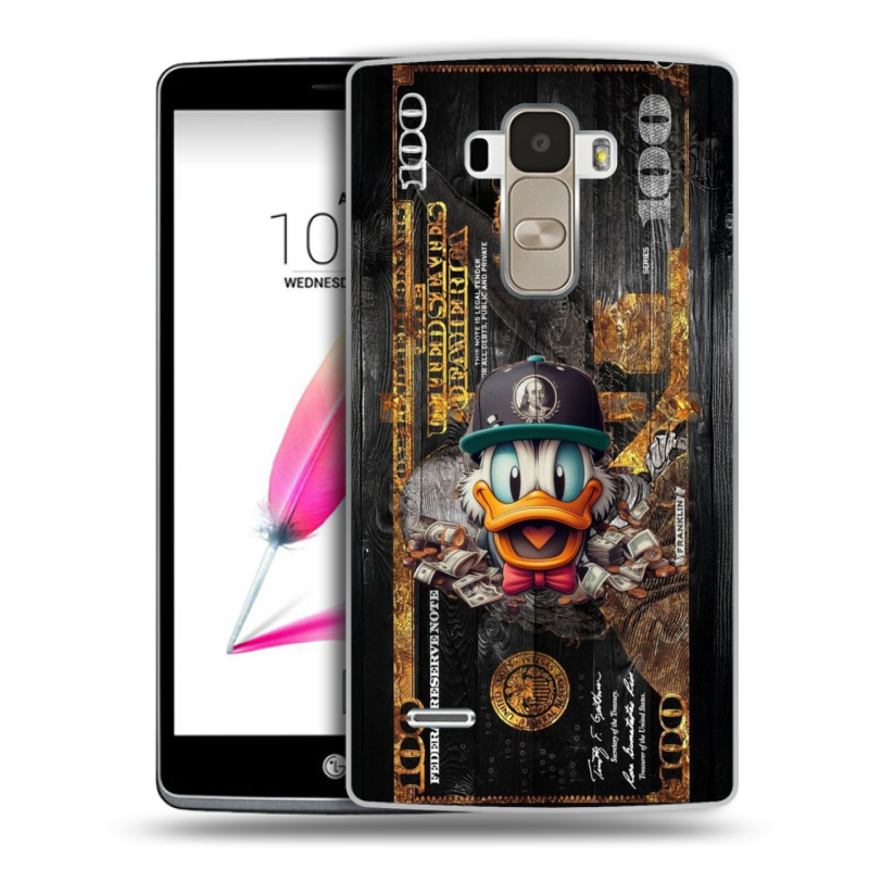 Пластиковый чехол на LG G4 Stylus с принтом Дональд Дак Доллар Пластиковый чехол на LG G4 Stylus с принтом Дональд Дак Доллар