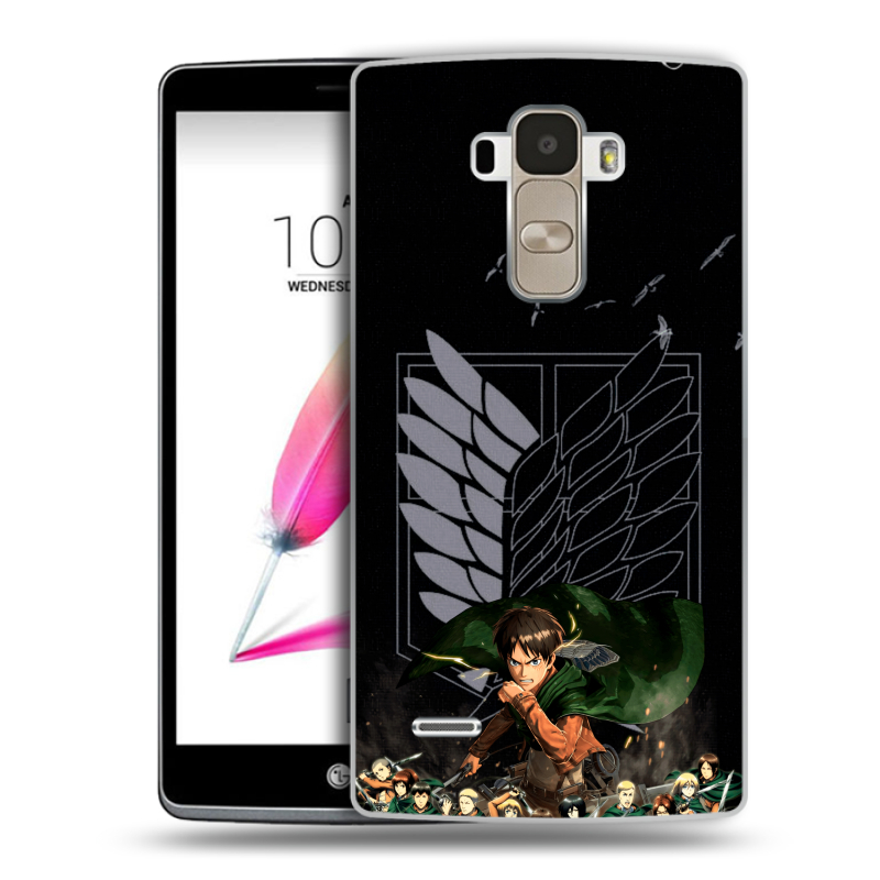 Пластиковый чехол на LG G4 Stylus с принтом Атака титанов Пластиковый чехол на LG G4 Stylus с принтом Атака титанов