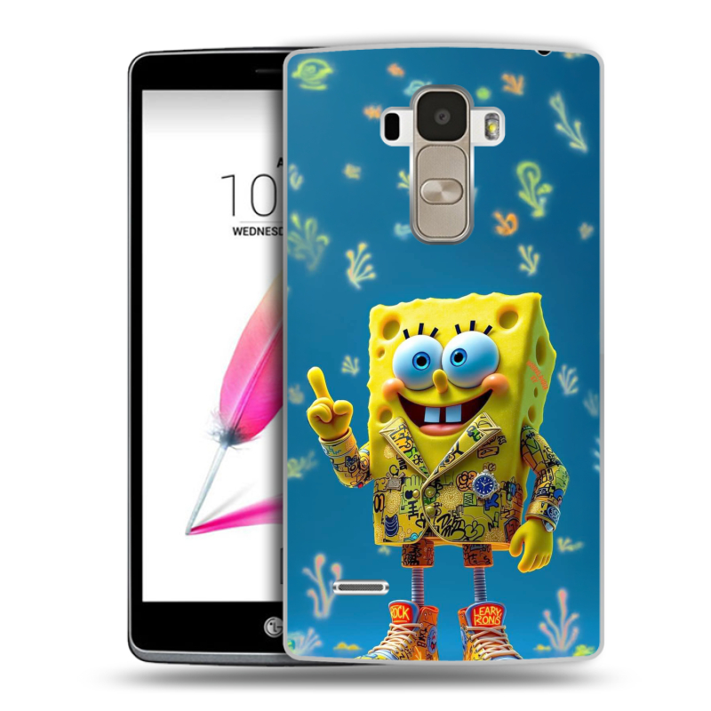 Пластиковый чехол на LG G4 Stylus с принтом Спанч боб Спанчбоб Пластиковый чехол на LG G4 Stylus с принтом Спанч боб Спанчбоб
