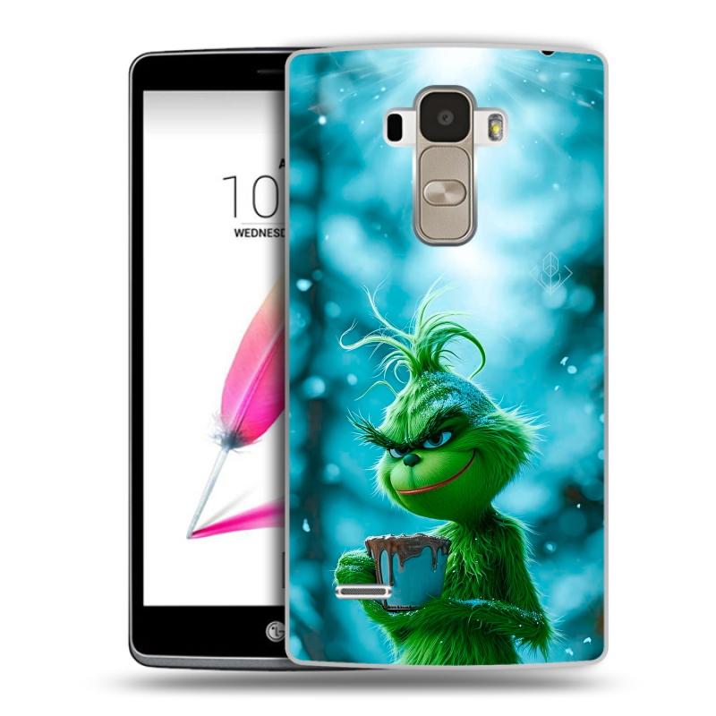 Пластиковый чехол на LG G4 Stylus с принтом Новый год гринч Пластиковый чехол на LG G4 Stylus с принтом Новый год гринч