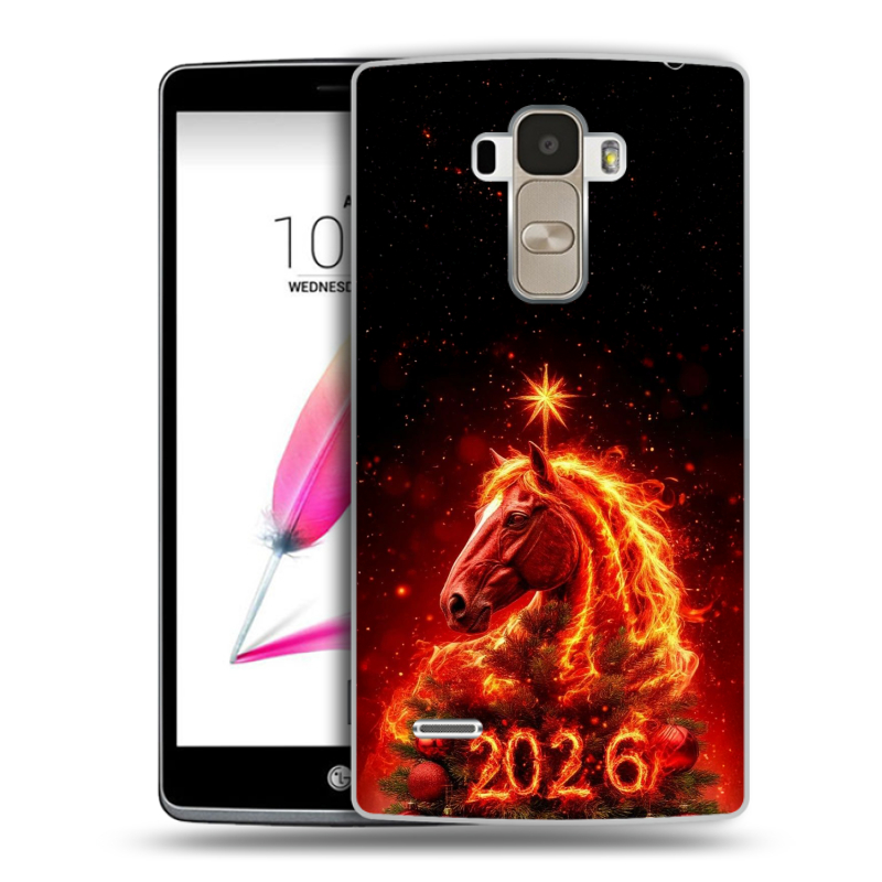 Пластиковый чехол на LG G4 Stylus с принтом Новый год Пластиковый чехол на LG G4 Stylus с принтом Новый год
