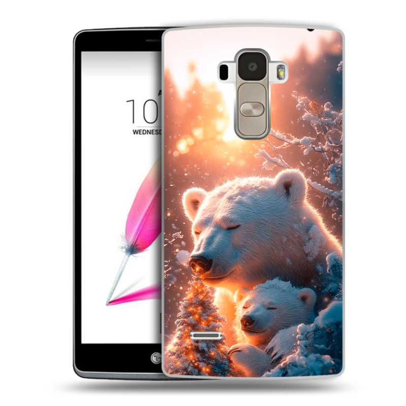 Силиконовый чехол на LG G4 Stylus с принтом Новый год Силиконовый чехол на LG G4 Stylus с принтом Новый год