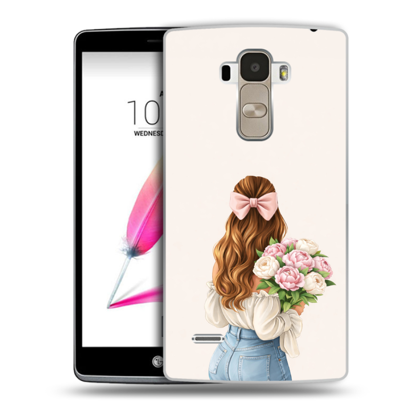 Силиконовый чехол на LG G4 Stylus с принтом женский Силиконовый чехол на LG G4 Stylus с принтом женский