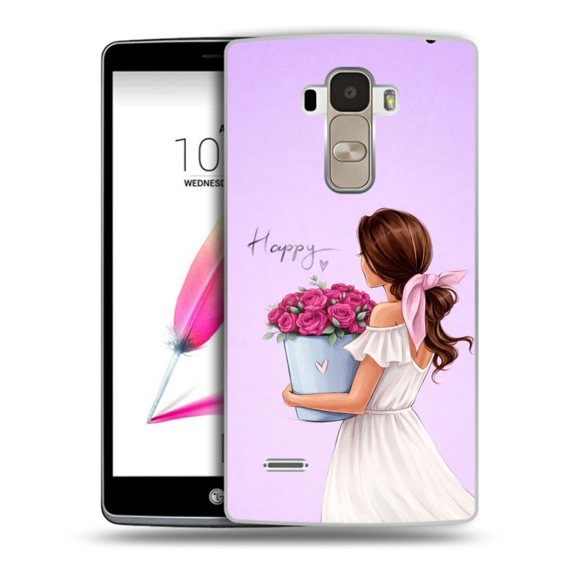 Пластиковый чехол на LG G4 Stylus с принтом женский Пластиковый чехол на LG G4 Stylus с принтом женский