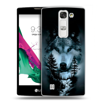 Силиконовый чехол на LG G4c с принтом Лесной волк Силиконовый чехол на LG G4c с принтом Лесной волк