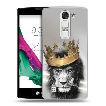 Силиконовый чехол на LG G4c с принтом Лев с короной Силиконовый чехол на LG G4c с принтом Лев с короной