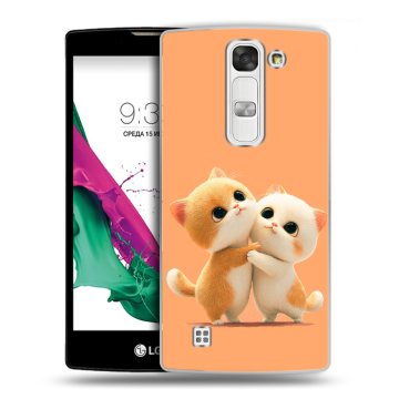 Силиконовый чехол на LG G4c с принтом Милые котики Силиконовый чехол на LG G4c с принтом Милые котики