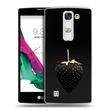 Силиконовый чехол на LG G4c с принтом Черная клубника Силиконовый чехол на LG G4c с принтом Черная клубника