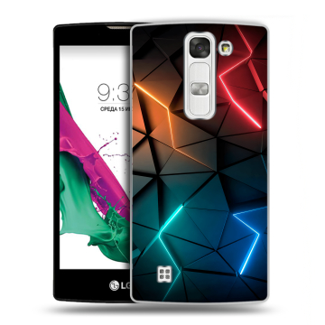 Силиконовый чехол на LG G4c с принтом Абстракция неон Силиконовый чехол на LG G4c с принтом Абстракция неон