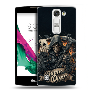 Силиконовый чехол на LG G4c с принтом Скелет карты Силиконовый чехол на LG G4c с принтом Скелет карты
