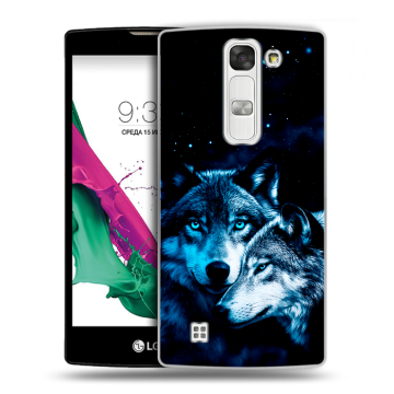 Силиконовый чехол на LG G4c с принтом Волки Силиконовый чехол на LG G4c с принтом Волки