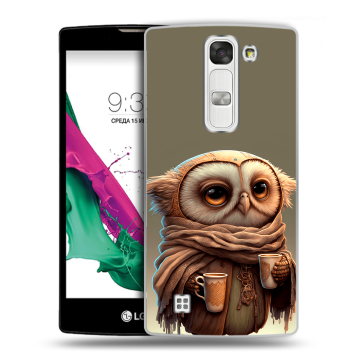 Силиконовый чехол на LG G4c с принтом Сова Силиконовый чехол на LG G4c с принтом Сова