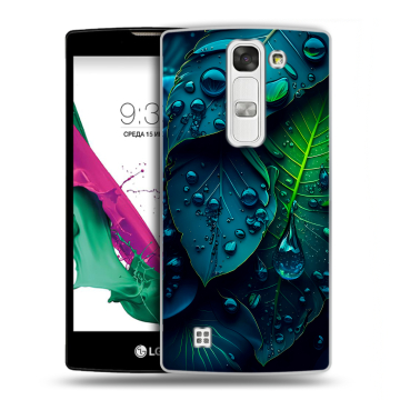 Силиконовый чехол на LG G4c с принтом Листья Силиконовый чехол на LG G4c с принтом Листья