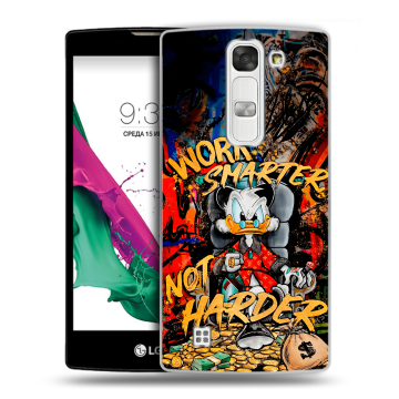 Силиконовый чехол на LG G4c с принтом Дональд Дак Деньги Силиконовый чехол на LG G4c с принтом Дональд Дак Деньги