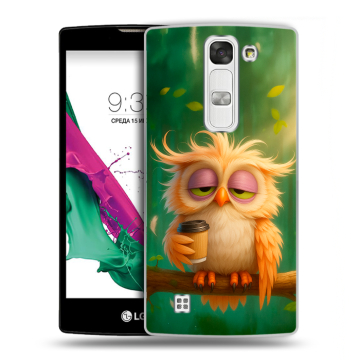 Силиконовый чехол на LG G4c с принтом сова Силиконовый чехол на LG G4c с принтом сова