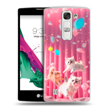 Силиконовый чехол на LG G4c с принтом милые котики Силиконовый чехол на LG G4c с принтом милые котики
