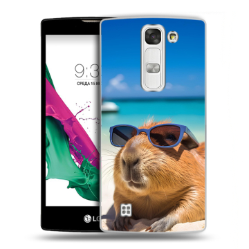 Силиконовый чехол на LG G4c с принтом Капибара Силиконовый чехол на LG G4c с принтом Капибара