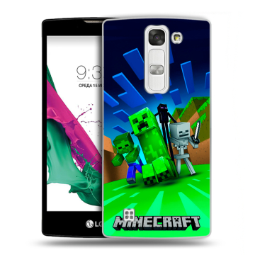 Силиконовый чехол на LG G4c с принтом Майнкрафт Силиконовый чехол на LG G4c с принтом Майнкрафт