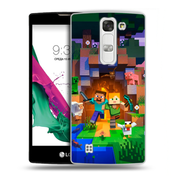 Силиконовый чехол на LG G4c с принтом Майнкрафт Minecraft Силиконовый чехол на LG G4c с принтом Майнкрафт Minecraft