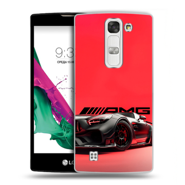 Силиконовый чехол на LG G4c с принтом Мерседес Mercedes AMG Силиконовый чехол на LG G4c с принтом Мерседес Mercedes AMG