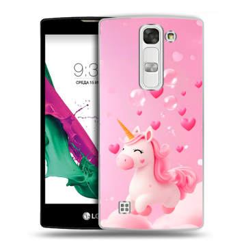 Силиконовый чехол на LG G4c с принтом Единорог Силиконовый чехол на LG G4c с принтом Единорог