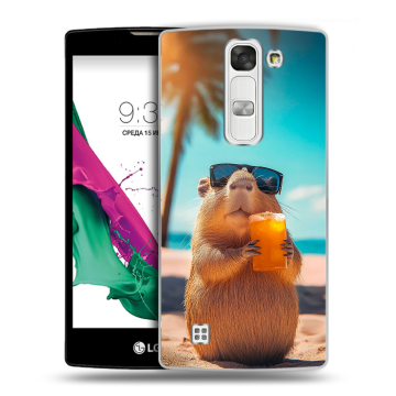 Силиконовый чехол на LG G4c с принтом Капибара