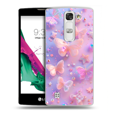 Силиконовый чехол на LG G4c с принтом Бабочки