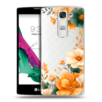 Силиконовый чехол на LG G4c с принтом Цветы принт Силиконовый чехол на LG G4c с принтом Цветы принт
