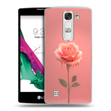 Силиконовый чехол на LG G4c с принтом Розовая роза Силиконовый чехол на LG G4c с принтом Розовая роза