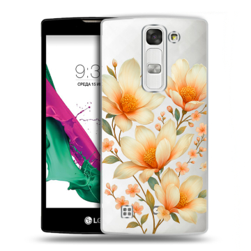 Силиконовый чехол на LG G4c с принтом Цветы Силиконовый чехол на LG G4c с принтом Цветы