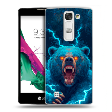 Силиконовый чехол на LG G4c с принтом Медведь Силиконовый чехол на LG G4c с принтом Медведь
