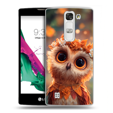 Силиконовый чехол на LG G4c с принтом Милая сова Силиконовый чехол на LG G4c с принтом Милая сова