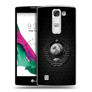 Силиконовый чехол на LG G4c с принтом Герб Флаг СССР