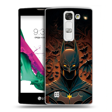 Силиконовый чехол на LG G4c с принтом Batman Бэтмен Силиконовый чехол на LG G4c с принтом Batman Бэтмен