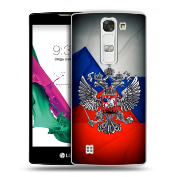 Силиконовый чехол на LG G4c с принтом Флаг России Силиконовый чехол на LG G4c с принтом Флаг России