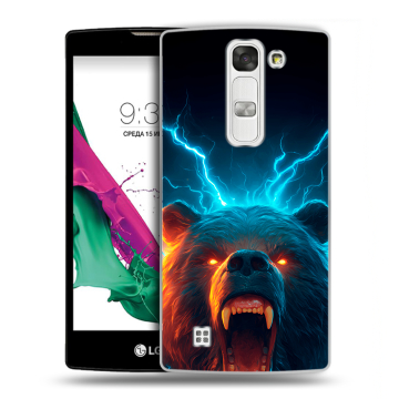 Силиконовый чехол на LG G4c с принтом Медведь Силиконовый чехол на LG G4c с принтом Медведь