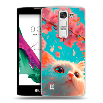 Силиконовый чехол на LG G4c с принтом Красивый кот Силиконовый чехол на LG G4c с принтом Красивый кот