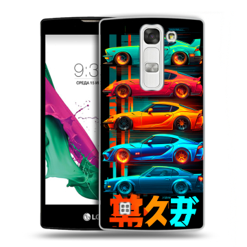 Силиконовый чехол на LG G4c с принтом машины тачки Силиконовый чехол на LG G4c с принтом машины тачки