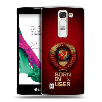 Силиконовый чехол на LG G4c с принтом Флаг Герб СССР Силиконовый чехол на LG G4c с принтом Флаг Герб СССР