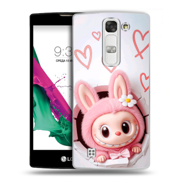 Силиконовый чехол на LG G4c с принтом Labubu Лабубу
