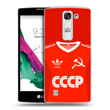 Силиконовый чехол на LG G4c с принтом Флаг Герб СССР