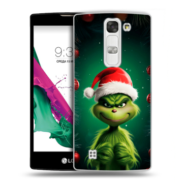 Силиконовый чехол на LG G4c с принтом Гринч Новый год Рождество
