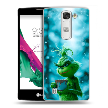 Силиконовый чехол на LG G4c с принтом Новый год гринч